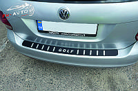 Накладка на задній бампер VW Golf 6 Variant Універсал 2008-2012 р.в. нержавійка в карбоні