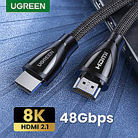 Кабель HDMI v2.1 UGREEN 8K60Hz 3D 48Gbps HDR 4K120Hz 2K144Hz 5м (черный)