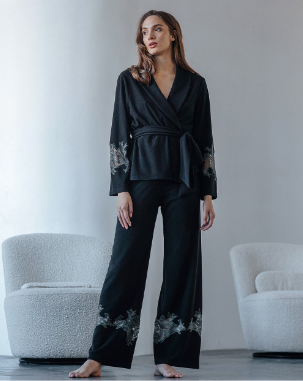 Трикотажний жіночий костюм для дому Felena Black Tulip 108-720, фото 1