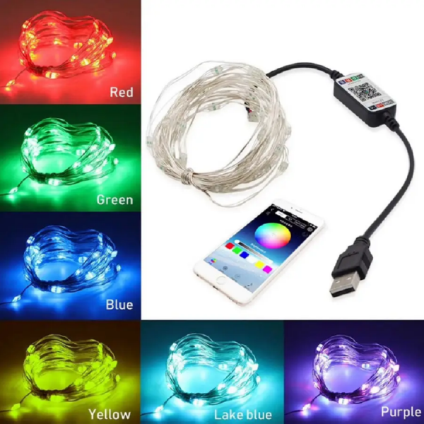 Гірлянда 10 м 100LED RGB+застосунок