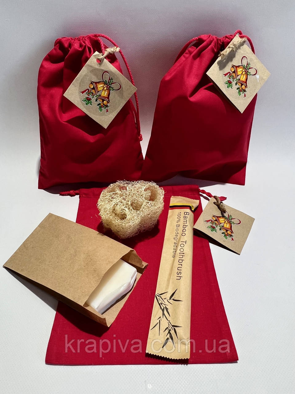 Подарунок Новий рік Еко, друзям натуральний подарунок другові, подрузі, колегам подарунковий набір Новорічний, фото 1