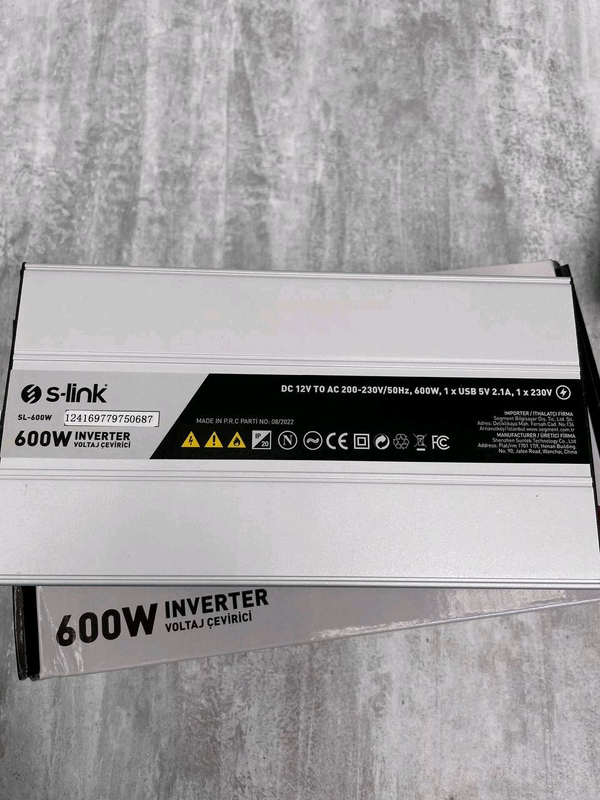 Перетворювач напруги інвертор s-link 600w 12v 24v, фото 1