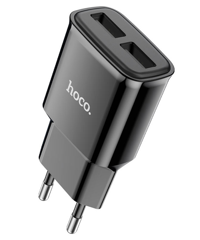 Зарядний пристрій (зарядка) для телефону Hoco C88A Star 2хUSB 2.4 А Чорний (C88AB)