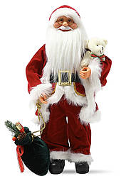 Новорічний Дід Мороз/Санта під ялинку з ведмедиком 45 см (9592)