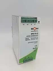 Блок живлення Biom на DIN-рейку TH35/ЕС35 75 W 6.5 A 12 V IP20 BPD-75-12 21769