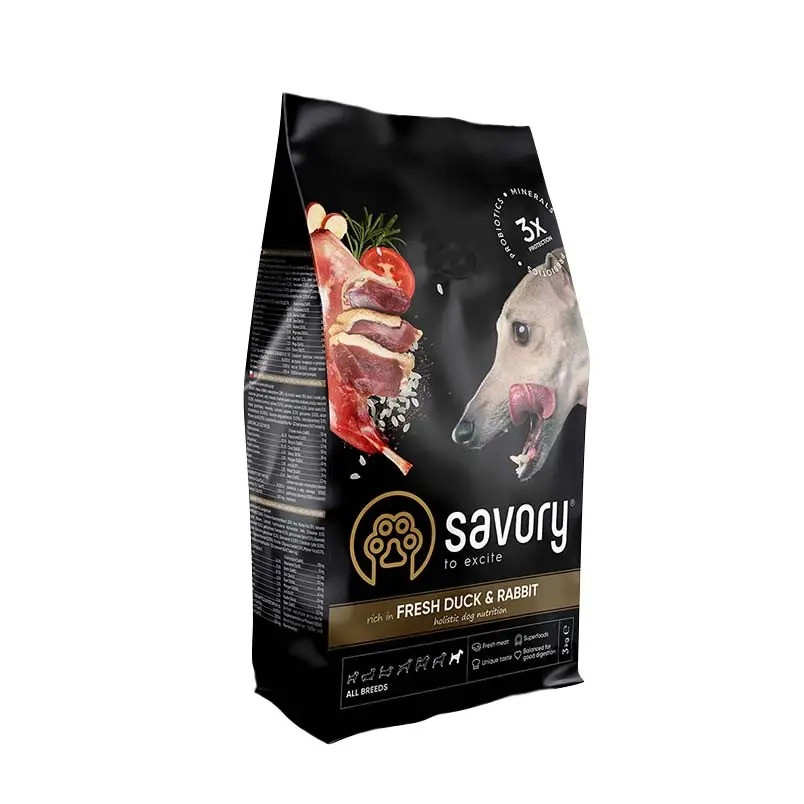 Сухий корм Savory Fresh Duck & Rabbit Adult для дорослих собак з качкою та кроликом 3 кг