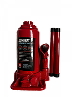 Автомобільний домкрат механічний 10.0 т. высота 200-385 мм. бутилочний гідравлічний червоний Дорожня карта JNS-10