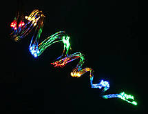 Гірлянда Кінський хвіст mini 3 метри, 10 ниток, різнокольорова, 220В, фото 5