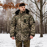 Бушлат тактичний Grifon на флісі Піксель плащівка 52 розмір