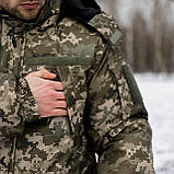Бушлат тактичний Grifon на флісі Піксель плащівка, фото 8