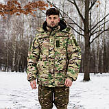 Бушлат військовий Grifon Tropik на флісі (Мультикам) посилений ріп стоп, фото 3