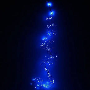 Гірлянда Кінський хвіст mini 2 метри, 10 ниток, синя, 220В, фото 2