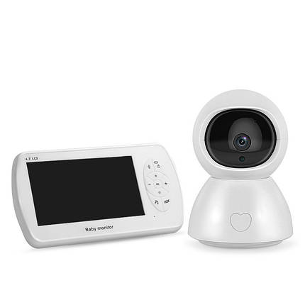 Відеоняня baby monitor безпровідна з великим 5" дюймовим монітором INQMEGA BM288, датчик температури, підсвітка, запис відео, фото 2