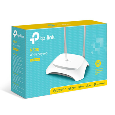 Wi-Fi роутер TP-LINK TL-WR840N, 300Mbps, 2T2R, 2.4GHz, 802.11n, Built-in 4-port Switch - фото 3 - id-p1724099413