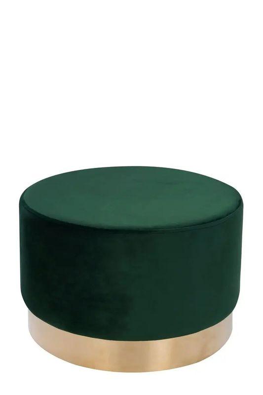 Круглый пуф Kayoom с металлической ножкой темно-зеленый 55x55x43 см. 168457 - фото 1 - id-p1724100367