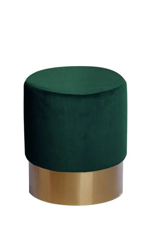 Круглый пуфик Kayoom с металлической ножкой темно-зеленый 35x35x42 см. 168467 - фото 1 - id-p1724100372
