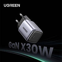 Сетевое зарядное устройство для быстрой зарядки Type-C UGREEN 30W GAN (черный)