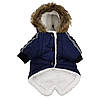 Куртка з капюшоном для котів Pet Style "Jacket" Синя S, фото 8