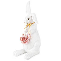 Статуэтка декоративная Кролик белая 9x14x25 см. 0301442