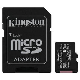 Картка пам'яті Kingston 64 GB micSDXC class 10 A1 Canvas Select Plus (SDCS2/64GB)