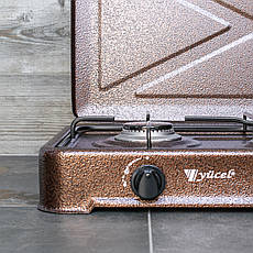 Настільна газова плита 3 конфорки з кришкою Туреччина, фото 3