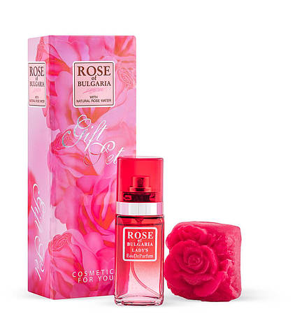 Подарунковий набір з духами троянди та милом - компакт Rose of Bulgaria від BioFresh 2 предмета, фото 1