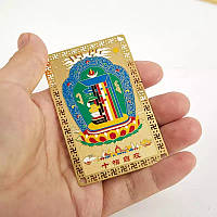 Золота картка Калачакра з Непалу благодарна в храмі в стопи Боудханатх у Катманду