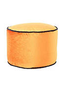 Мягкий пуфик Kayoom бархатный оранжевый 47x47x32 см. 168421