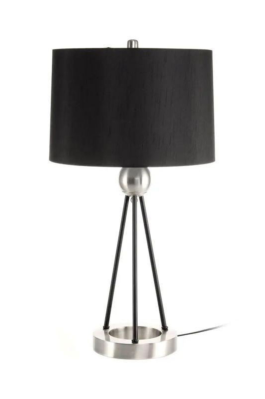 Настільна лампа Kayoom з чорним абажуром і підставкою з білого металу 38x38x78 см. 168586