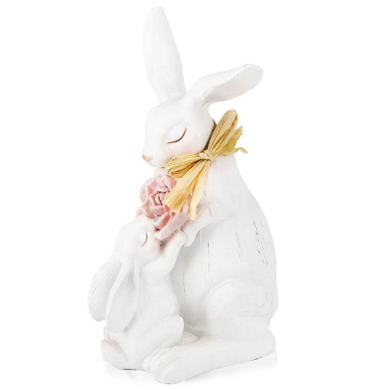 Статуетка декоративна Кролики біла 12x6,5x20 см. BST 0301450