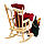 Фігурка декоративна Дід Мороз у кріслі-гойдалці 30 см. BST 0301436, фото 3