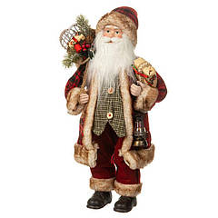 Фігурка Санта Клаус у жилетці декоративна 46 см. BST 0301429