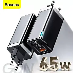 Зарядний пристрій Baseus GaN 5 Pro 65w+100W кабель Black