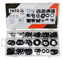 Кільця Ущільнювальні Гумові Маслобензостійкі Набір 225 шт YATO (YT-06877)
