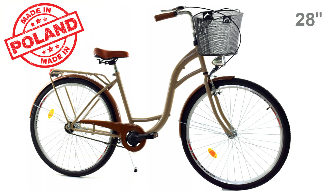 Міський велосипед Dallas Bike City, колесо 28", Гірчичний.