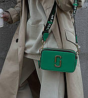 Женская подарочная сумка клатч Marc Jacobs LOGO Green (зеленая) Bono000057 красивая стильная модная Топ