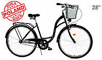 Городской велосипед Dallas Bike City, колесо 28", Черный