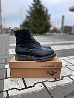 Мужские зимние ботинки Dr.Martens 1460 Classic Black Fur (чёрные) удобные утеплённые мехом сапоги KVDart0293