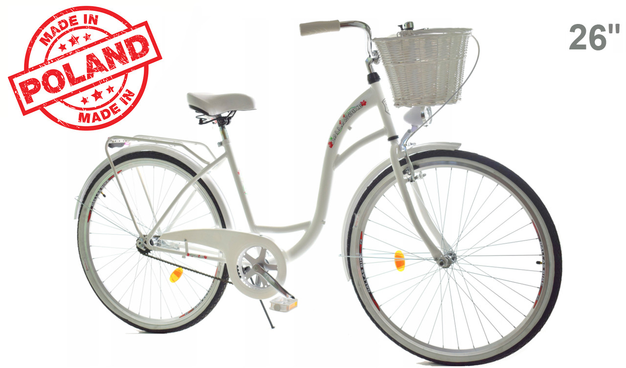 Міський велосипед Dallas Bike City, колесо 26", Білий