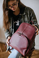 Городской рюкзак для девушки (бордовый) Lem50002 стильный красивый подарочный производство Турция Топ