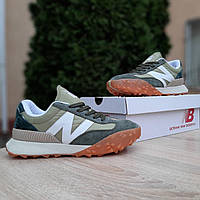 Мужские кроссовки New Balance XC-72 (зелёные с хаки и белым) мягкие спортивные кроссы О10800 cross