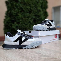 Мужские кроссовки New Balance XC-72 (белые с серым и чёрным) стильные спортивные деми кроссы О10801 cross