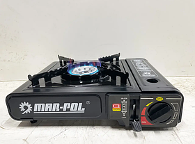 Плита газова туристична з п'єзопідпалом під газові балони Mar-Pol, 2500 Вт