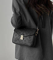 Женская деловая сумка LV black gold (черная) BONO000045 модная стильная подарочная экокожа с монограммой cross
