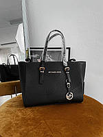 Женская сумка шопер Michael Kors Shopper Black (черная) torba0062 большая стильная красивая деловая cross