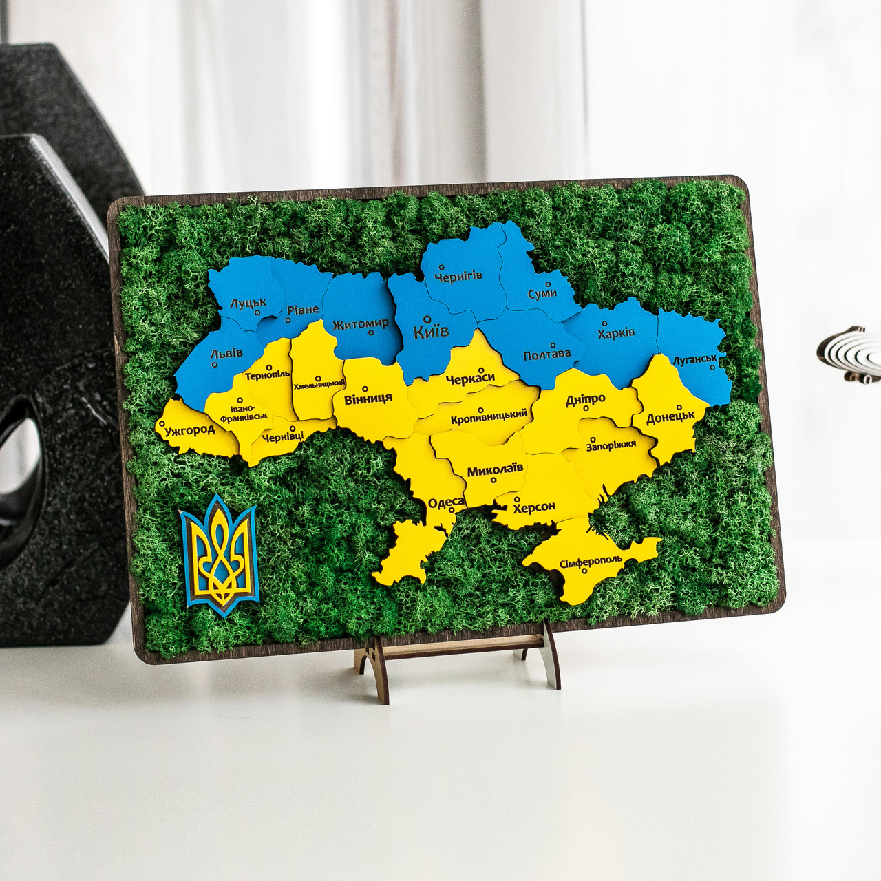 Карта України з мохом. Панно України