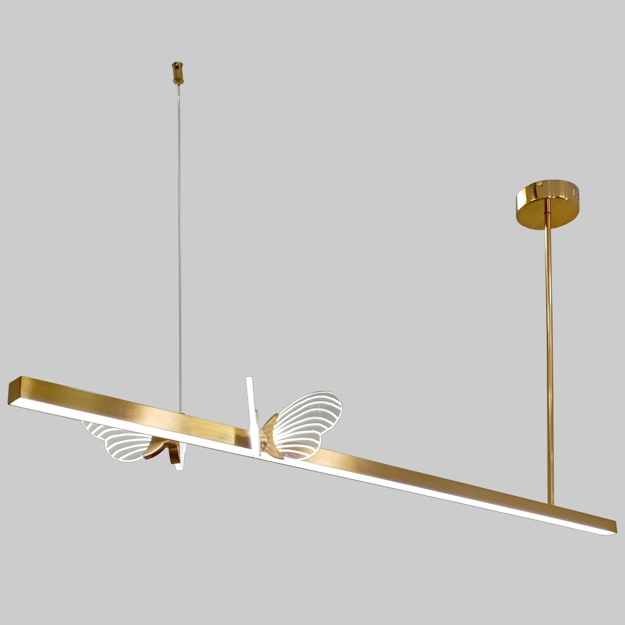 Світлодіодна 120 см довга бронзова люстра "Butterfly" (918-VP106 BRZ)