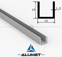Швелер алюмінієвий 13х15х1.5 мм без покриття ПАС-1779
