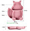 Набор Y3 силиконовая трех-секционная тарелка в форме белки, ложка Салатовый (n-10002), фото 2