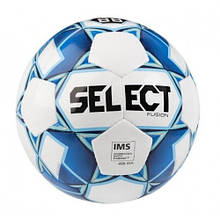 М'яч футбол №5 SELECT Fusion IMS APPROVED біло-голубий /012/